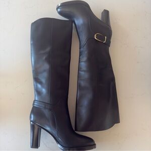VERONICA BEARD Mabel Black leather knee high boots NEW Size: 6M